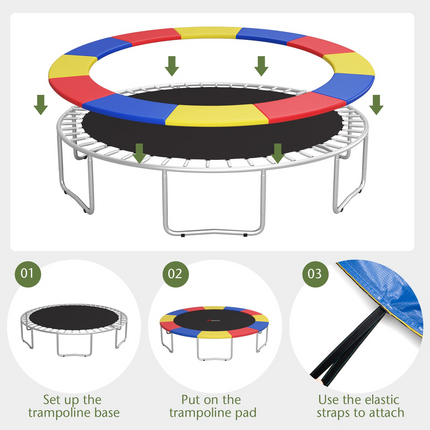 Goplus Trampoline Replacement Pad, 16FT 15FT 14FT 12FT 10FT 8FT Trampoline Spring Cover - GoplusUS