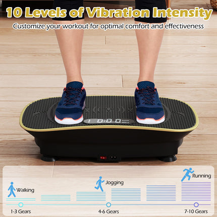 Goplus Vibration Plate Exercise Machine, Vibrating Platform for Lymphatic Drainage