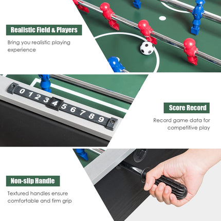 Goplus 48'' Foosball Table, Wooden Soccer Games Table w/ 2 Footballs, 2 Cup Holders - GoplusUS