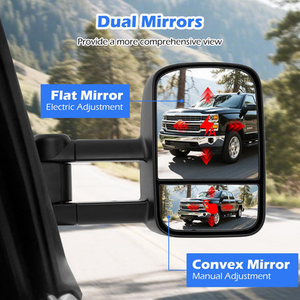 Goplus Tow Mirrors for 2003-2006 Chevy Silverado GMC Sierra Avalanche Suburban Tahoe Yukon XL