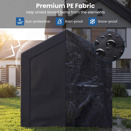 Goplus 7.2 x 5.2 FT/6 x 4 FT/5 x 3 FT Heavy-Duty Portable Storage Shed