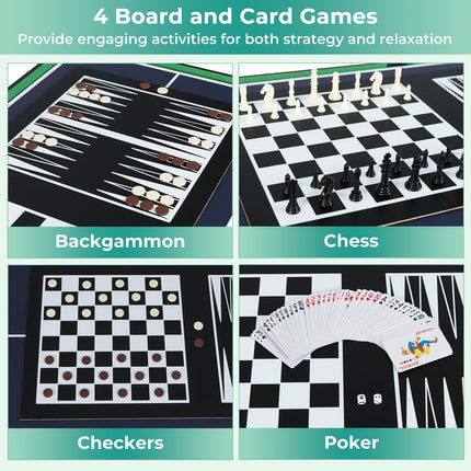 Goplus 10-in-1 Multi Game Table Set | Adult Size Combination Game Table