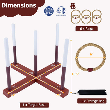 Goplus Ring Toss Game for Adults Outdoor Yard Game