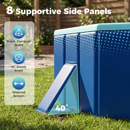 Goplus Foldable Non-Inflatable Swimming Pool(99x52 in/88x50 in)
