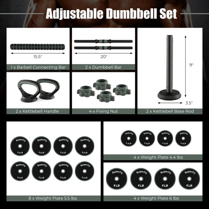 Goplus Adjustable Dumbbell Set