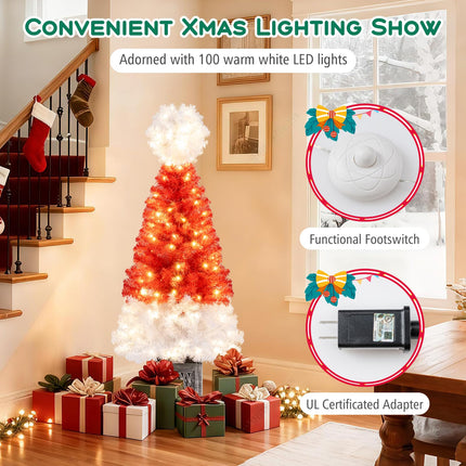 Goplus 4 FT Pre-Lit Christmas Tree for Entrances