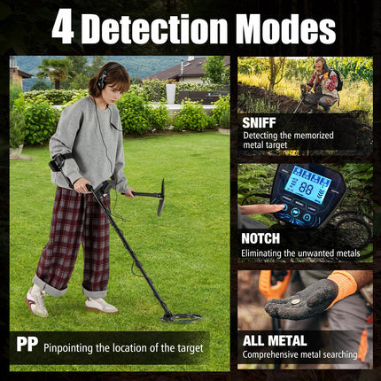 Goplus Metal Detector for Adults Professional Higher Accuracy Gold Detector