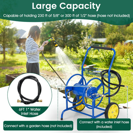 Goplus 230 FT of 5/8" Large Capacity Garden Hose Reel Cart