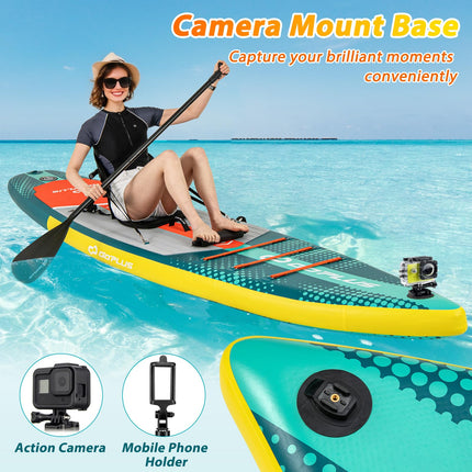 Goplus 11FT Inflatable Stand Up Paddle Board for Adults with Premium Kayak Seat