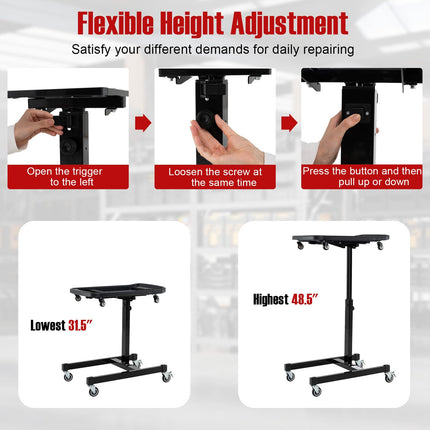 Goplus 31.5”-48.5” Height Adjustable Workbench with Detachable Part Tray