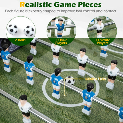 Goplus 54 Inch Full Size Foosball Table with 2 Balls 22 Players & Ergonomic Handles