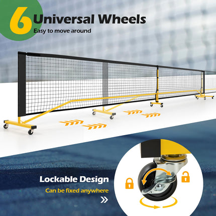 22FT Regulation Size Pickle Ball Net System with Strong Metal Frame