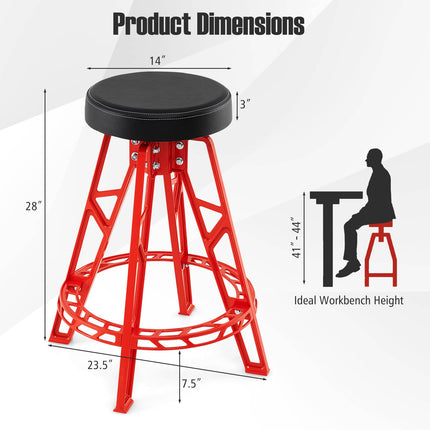 Goplus 400 LBS Meachanic Chair with 3" Thick Padded Seat for Work Shop Auto Repair