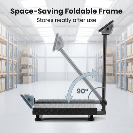 Goplus 660 LBS Foldable Postal Scale | Digital Floor Platform Weighing Scale