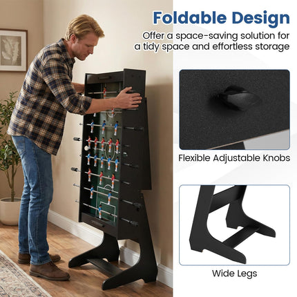 Goplus 48inch Full Competition Size Freestanding Soccer Game Table with 22 Players & 2 Balls