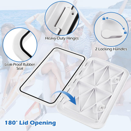 Goplus 24” x 14” Boat Hatch with 180° Lid Hinge & Non-Slip Surface