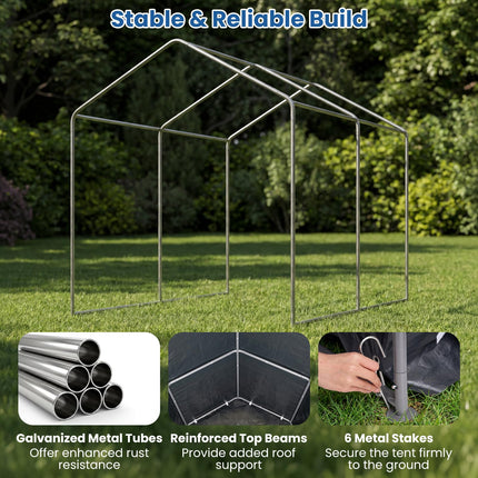 Goplus 7.2 x 5.2 FT/6 x 4 FT/5 x 3 FT Heavy-Duty Portable Storage Shed