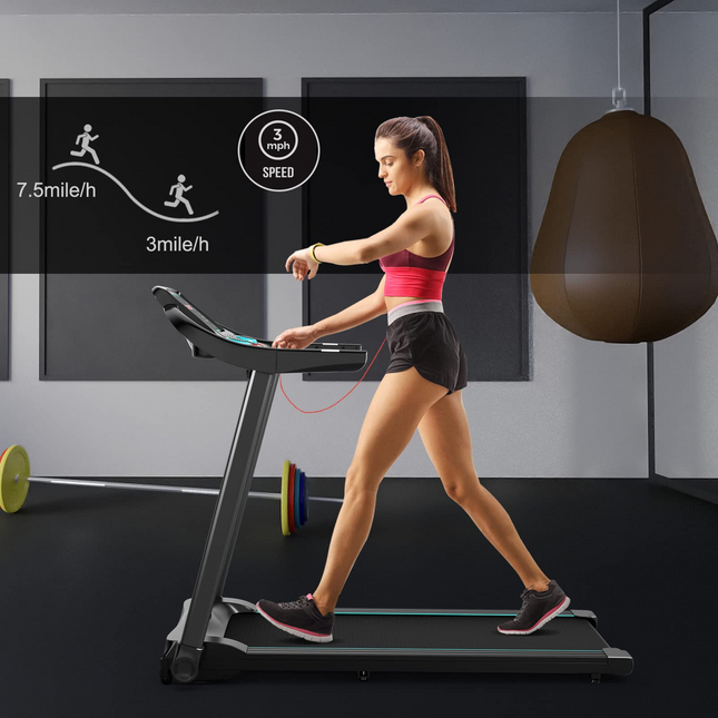 Goplus 2.25HP Folding Treadmill, Portable Electric Superfit Treadmill W/APP Control - GoplusUS
