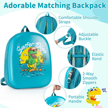 Goplus 2 PCS Kids Luggage | 13" Backpack & 16" Carry-on Suitcase