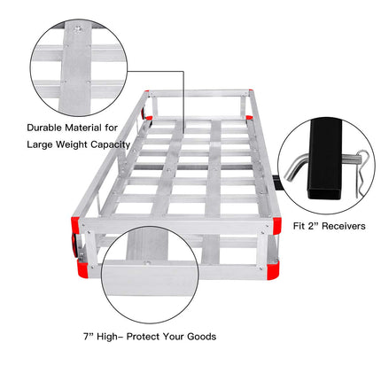 Aluminum Luggage Basket Rack - Goplus