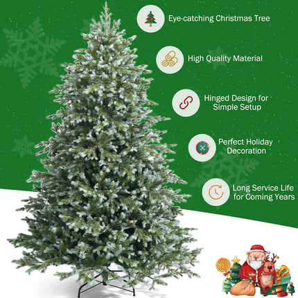 Goplus 7ft Artificial Christmas Tree with 1260 Mixed PE & PVC Branch Tips