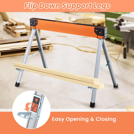 Goplus 2 Pack Folding Saw Horses