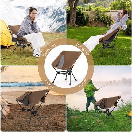 Goplus Ultralight Folding Backpacking Chair for Adults with Aluminum Frame