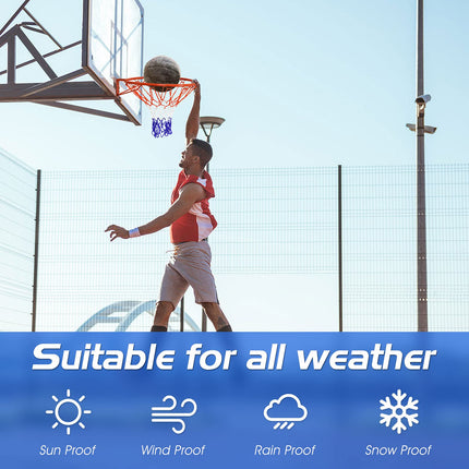 Goplus Replacement Basketball Rim Net, 18inch Portable Basketball Hoop