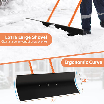 Goplus 30" Snow Shovel with Wheels