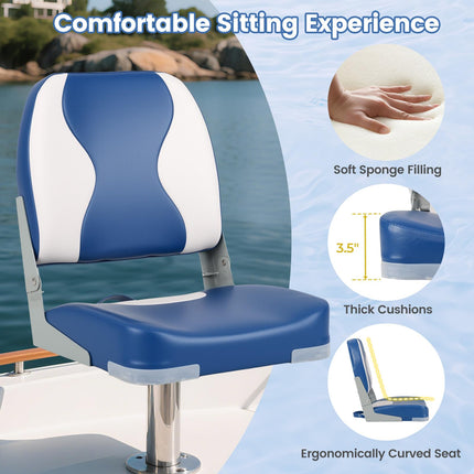 Goplus Waterproof Fishing Captain Boat Seats with Stainless Steel Screws