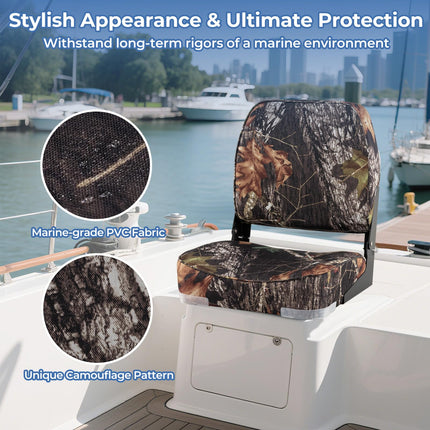 Goplus 2 Packs Boat Seats Thickened Sponge Padding
