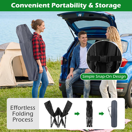 Goplus Camping Cot for Adults with Soft Padded Mat  | Heavy-Duty Folding Portable Oxford Sleeping Bed