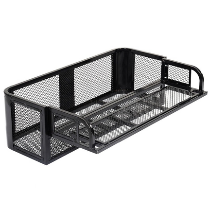 Goplus Universal ATV Front Cargo Basket and Rear Drop Rack Set Luggage Carrier Steel Mesh Surface - GoplusUS