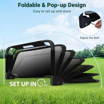 Goplus 5 x 3 FT Foldable Soccer Goal with Net & Ground Stakes