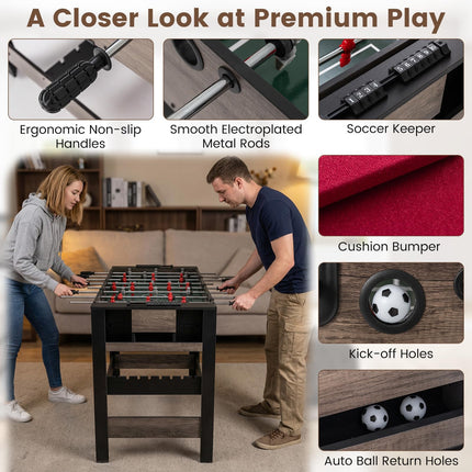 Goplus 49" Combo Game Table with Foosball Pool Billiards & Table Tennis for Adults