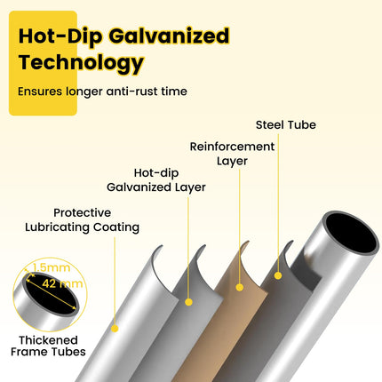 Goplus 15FT 16FT ASTM Approved Recreational Trampoline with Non-Slip Ladder Enclosure Net & Anti-Rust Coating