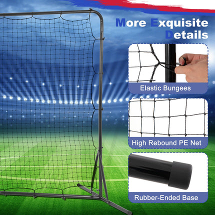 Goplus Soccer Rebounder Net, 12FTx6FT Soccer Training Equipment w/Portable Carrying Bag