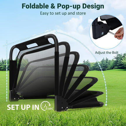 Goplus 3 x 2 FT Portable Pop-up Football Training Equipment with Net & Ground Stakes