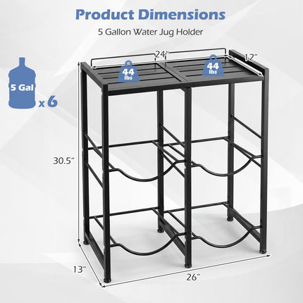 Goplus 18.9 L Water Jug Holder for 4 Bottles ( Large Top Shelf )