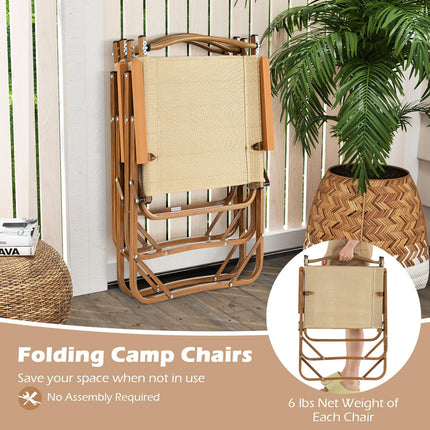 Goplus Lightweight Beach Chairs with Aluminum Frame | Support 400 LBS