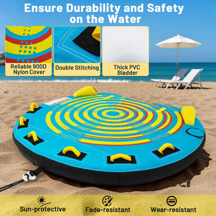 1-3 Riders Inflatable Boat Tube with Quick Connector Drainage