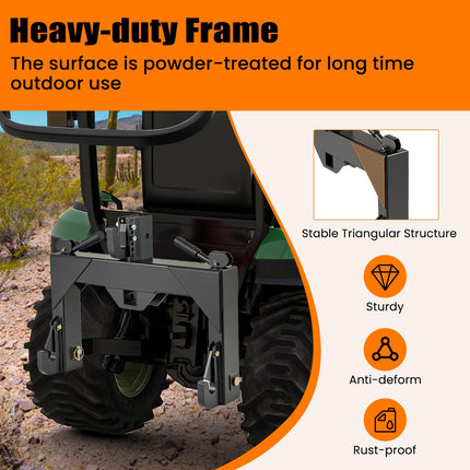 Goplus 3-Point Quick Hitch 3000 LBS Towing Force w/5 Level Adjustable Bolt