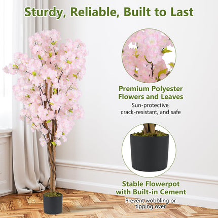 Goplus 5FT Artificial Cherry Blossom Tree