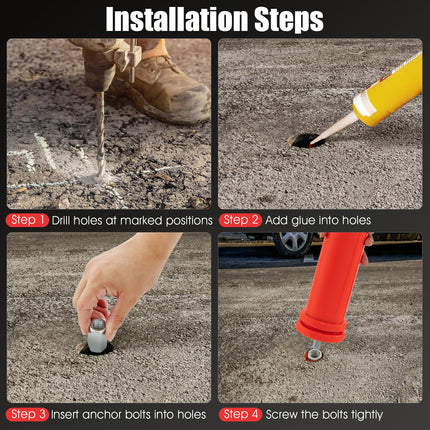 Goplus 10 Pack Traffic Delineator Posts