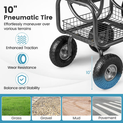 Goplus Garden Hose Reel Cart, 300 FT of 5/8" Large Capacity