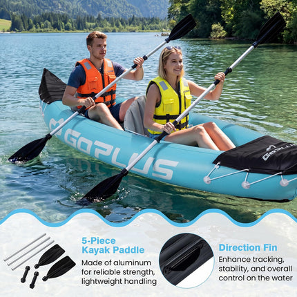 Goplus Inflatable Kayak 2 Person 10.5 FT Tandem Touring Kayak