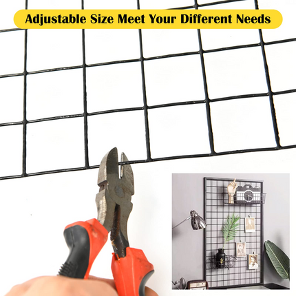 Goplus Hardware Cloth, 24 inch x 50 ft Black Vinyl Coated Welded Wire Mesh, Chicken Coop Wire Fence - GoplusUS