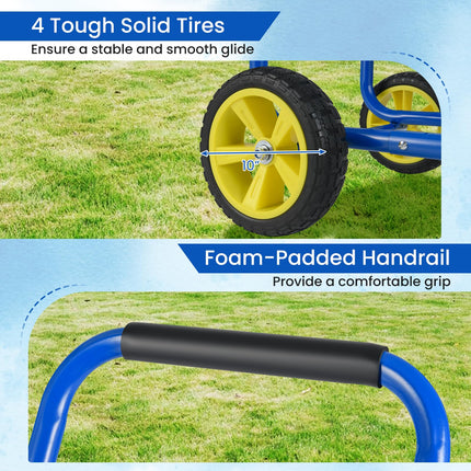 Goplus 300 FT of 5/8" Large Capacity Garden Hose Reel Cart Outdoor Planting Tool