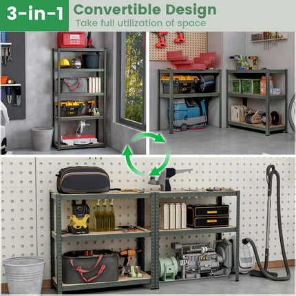 Goplus 5 Tier Adjustable Garage Shelving Unit 2000 lbs Max Load - 4 Pack