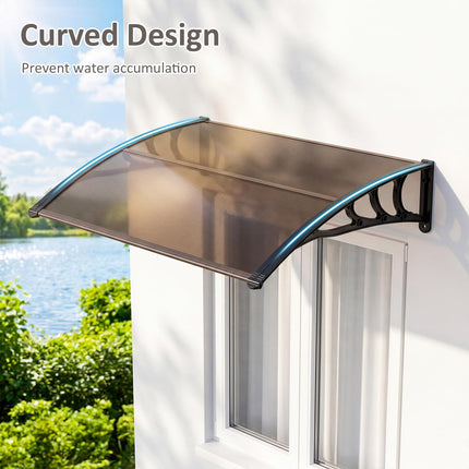 Goplus 39”x30” Window Door Awning UPF 50+ Polycarbonate Awnings Exterior